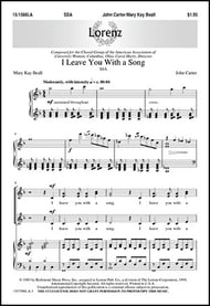 I Leave You with a Song SSA choral sheet music cover Thumbnail